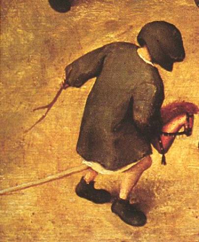 BRUEGEL, Pieter the Elder(b. ca. 1525, Breughel, d. 1569, Bruxelles)Children's Games (detail)1559-60Oil on wood, 118 x 161 cm (full painting), width of detail: 12 cmKunsthistorisches Museum, Vienna*** Keywords: *************Author: B