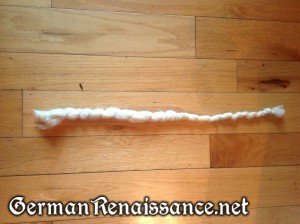 he length of twisted, bound wool.
